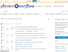 Tablet Screenshot of physicsoverflow.org